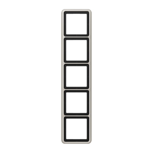 Jung Rahmen 5fach, Aluminium eloxiert, CD 500, platin CD585PT