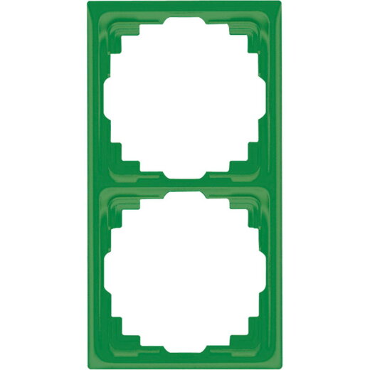 Jung Rahmen für Kabelkanal-Installation 2fach, Thermoplast, Kabelkanal CD, grün (für SV) CD582KGN