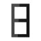 Jung Glasrahmen 2fach, Glas, A CREATION, schwarz AC582GLSW
