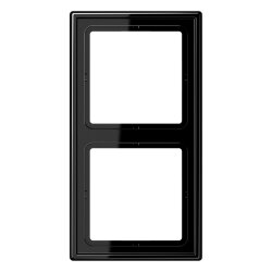 Jung Rahmen 2fach, Duroplast, LS 990, schwarz LS982SW