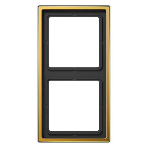 Jung Rahmen 2fach, Metall mit echter Goldauflage, LS 990, vergoldet LS982GGO