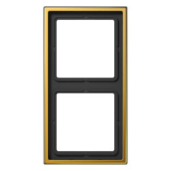 Jung Rahmen 2fach, Metall mit echter Goldauflage,...