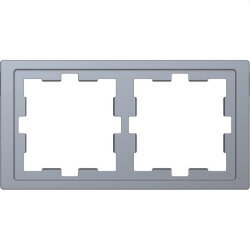 Merten Rahmen D-Life 2fach Edelstahl