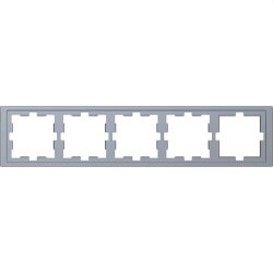 Merten Rahmen D-Life 5fach Edelstahl