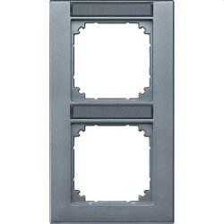 Merten Rahmen 476260 2fach senkrecht aluminium M-PLAN
