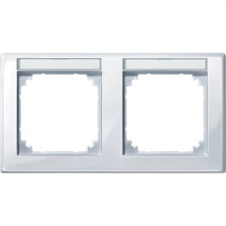 Merten Rahmen 471225 2fach waager. aktivweiss glaenz.