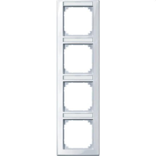 Merten Rahmen 470425 4fach senkr. aktivweiss glaenzend