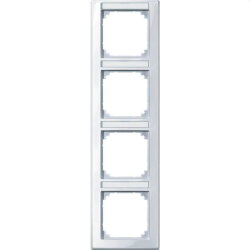 Merten Rahmen 470425 4fach senkr. aktivweiss glaenzend