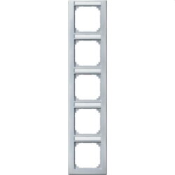 Merten Rahmen 474519 5fach senkrecht polarweiss