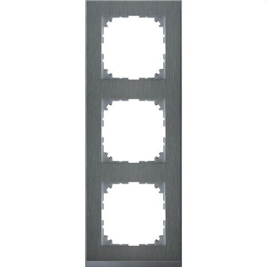 Merten Rahmen MEG4030-3646 3fach edelstahl/aluminium