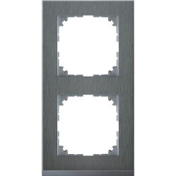Merten Rahmen MEG4020-3646 2fach edelstahl/aluminiumm