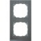 Merten Rahmen MEG4020-3646 2fach edelstahl/aluminiumm