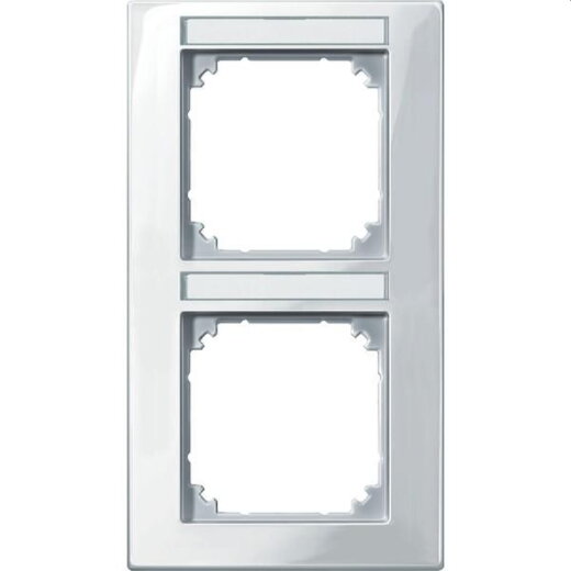 Merten Rahmen 513219 2fach senkr. polarweiss glaenzend