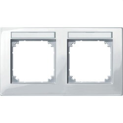 Merten Rahmen 514219 2fach waage. polarweiss glaenzend