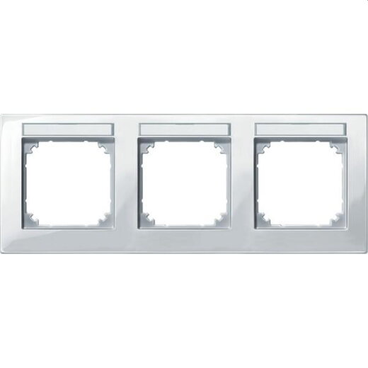 Merten Rahmen 514319 3fach waage. polarweiss glaenzend