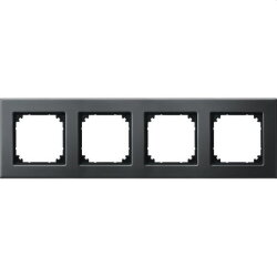 Merten Rahmen 475414 4fach rhodiumgrau