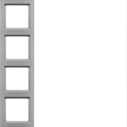 Berker Rahmen M34fach Q3 alu samt lackiert