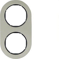 Berker Rahmen M310122004 edelstahl/schwarz