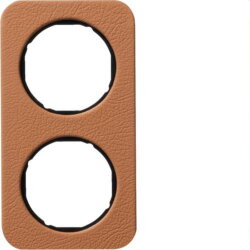 Berker Rahmen M310122364 Lederbraun/schwarz glaenzend