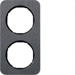 Berker Rahmen M310122384 Schiefer-anthrazit/schwarz