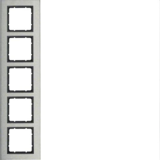 Berker Rahmen M310153606 edelstahl/anthrazit