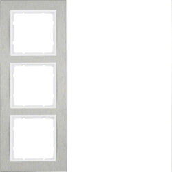 Berker Rahmen M310233609 edelstahl/polarweiss