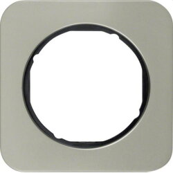 Berker Rahmen M310112104 edelstahl/schwarz