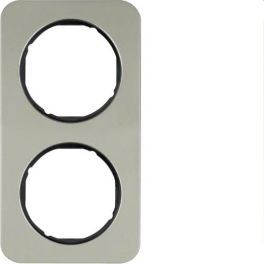 Berker Rahmen M310122104 edelstahl/schwarz
