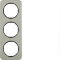 Berker Rahmen M310132104 edelstahl/schwarz