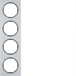 Berker Rahmen M310142284 alu/schwarz