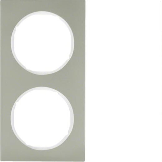 Berker Rahmen M310122214 edelstahl/polarweiss