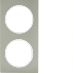 Berker Rahmen M310122214 edelstahl/polarweiss