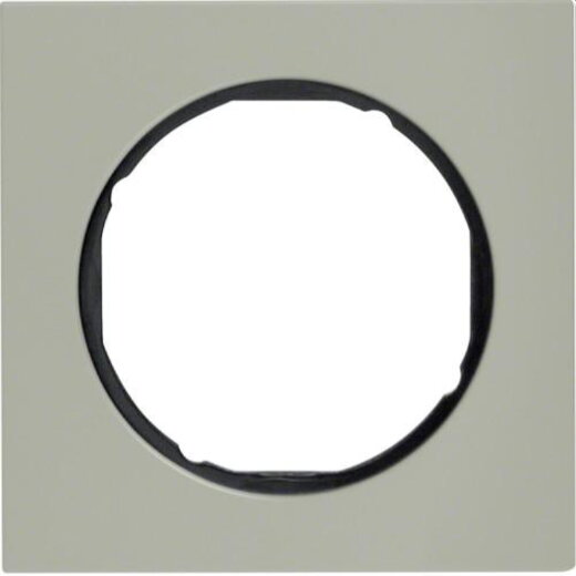 Berker Rahmen M310112204 edelstahl/schwarz