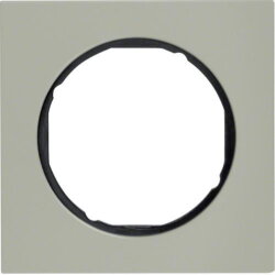 Berker Rahmen M310112204 edelstahl/schwarz