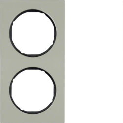 Berker Rahmen M310122204 edelstahl/schwarz