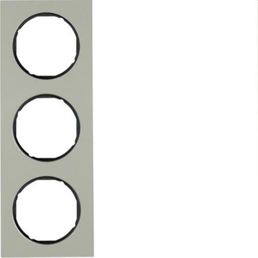 Berker Rahmen M310132204 edelstahl/schwarz