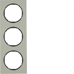 Berker Rahmen M310132204 edelstahl/schwarz