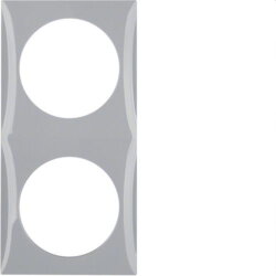 Berker Rahmen M3918262507 2fach grau glaenzend