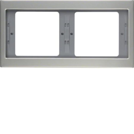 Berker Rahmen M313637004 2fach waager. edelstahl rostfr.