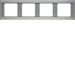 Berker Rahmen M313837004 4fach waager. edelstahl rostfr.