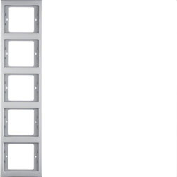 Berker Rahmen M313537004 5fach senkr. edelstahl rostfrei