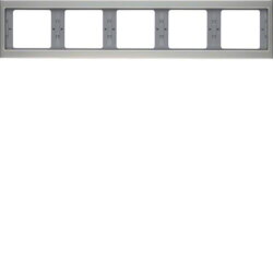 Berker Rahmen M313937004 5fach waager. edelstahl rostfr.