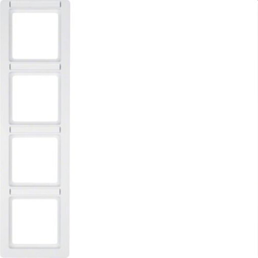 Berker Rahmen M310146019 polarweiss samt