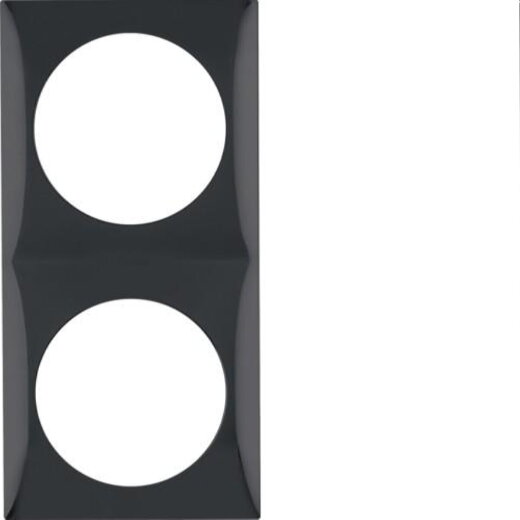 Berker Rahmen M3918262510 2fach schwarz glaenzend