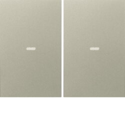 Berker Tast-Abdeckung K.x 2fach edelstahl 80960373