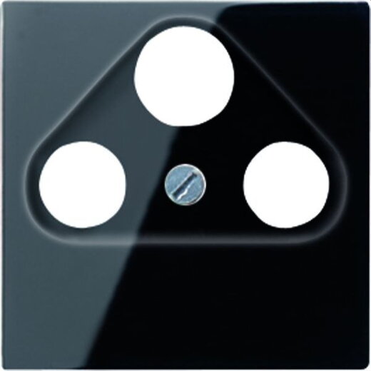 Jung Abdeckung für Universal-Sat/BK-Dosen, Thermoplast, Serie A, schwarz A561BFPLSATSW