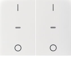 Berker Abdeckung f. Tastensen.-Modul 2fach K.x polarweiss...