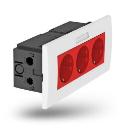 OBO Steckdoseneinheit SDE-RW D0RT3B Modul 45 3fach...