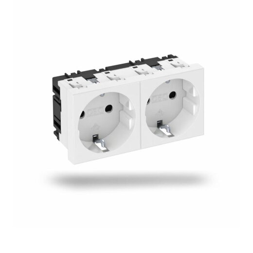 OBO Steckdose STD-D0 RW2 0° 2fach reinweiss
