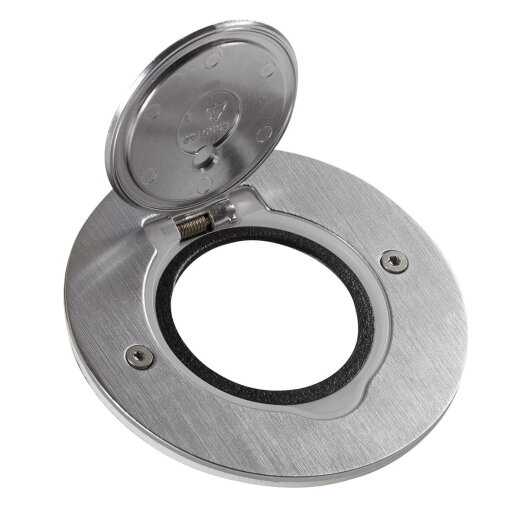 Legrand SCHUKO-Steckdose 1x2Mod Inox rund